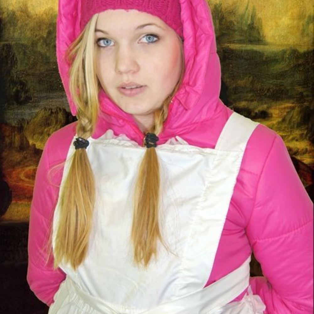 Cute pink puffer jacket picture